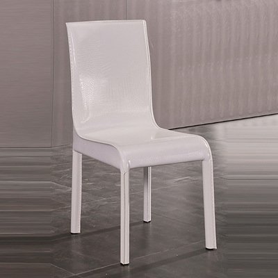 Comfortable Leatherette Seat Dining Chair White Colour