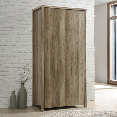 2 Door Wardrobe Natural Wood Colour
