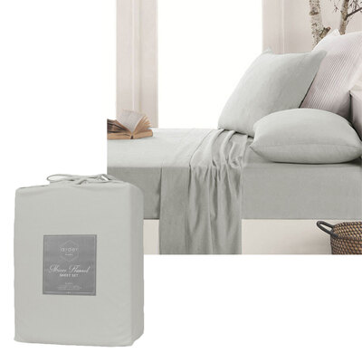 Micro Flannel Sheet Set Latte Single