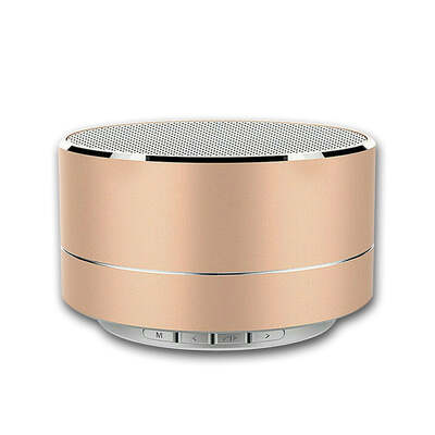 Bluetooth Speakers Portable Wireless Music Stereo Rechargeable (Gold)