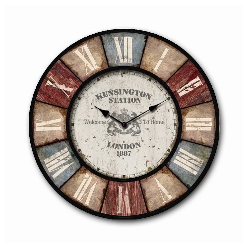 Roman Numerals 20'' Timber Wall Clock