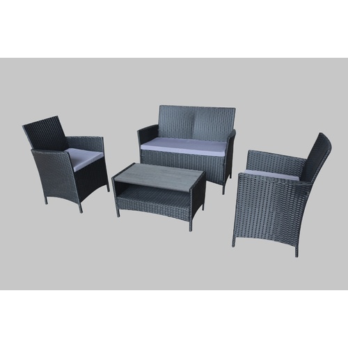 Ravello 4 Piece Rattan Sofa Set - Polywood Table