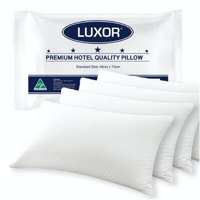 AU Made Hotel Quality Pillow Standard Size Four Pack