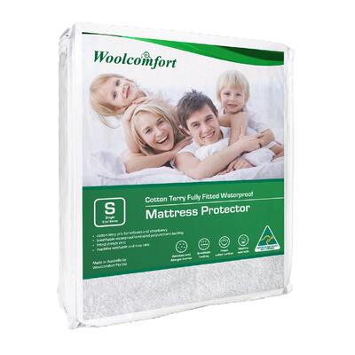 Solo Comfort Cotton Terry Fitted Protector for Single Beds