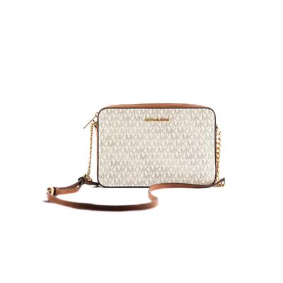 Michael Kors Jet Set Large Crossbody Signature Vanilla