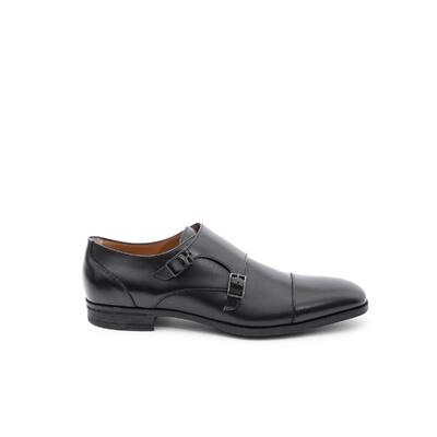 Shadow Stride Men'S Calfskin Monk Strap Shoes