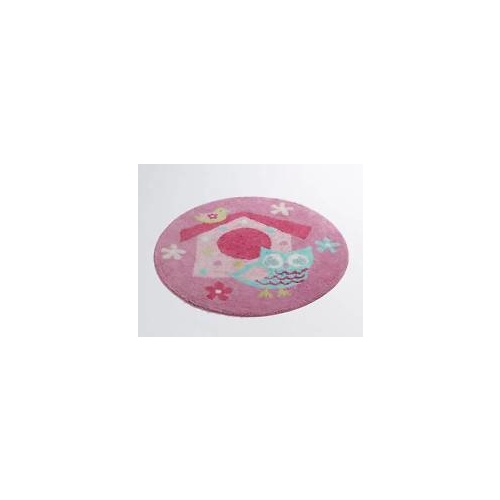 Jiggle & Giggle Bird House Owl Round Floor Rug - 80cm