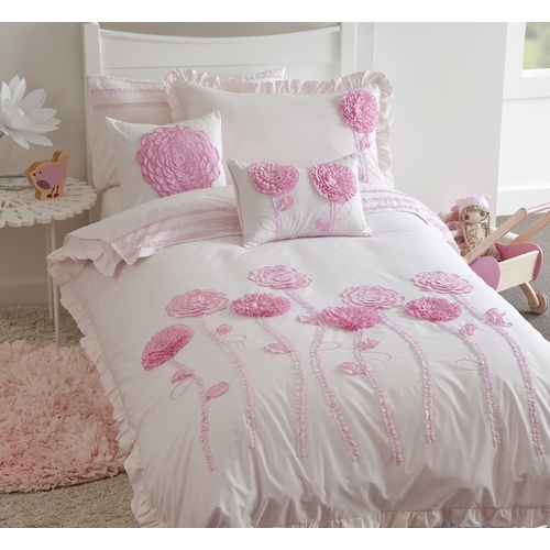 Floret Pink Queen Quilt Cover Set by Whimsy