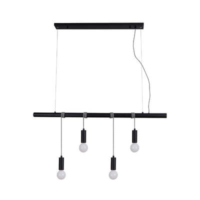 4 Lights Pendant Light - Black