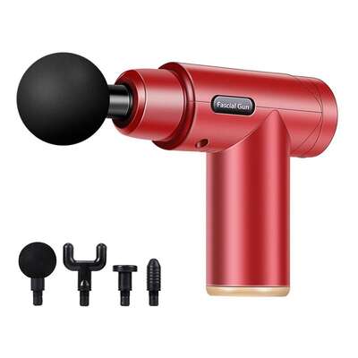 Fascia Mini Electric Massage Gun - Portable Muscle Relaxer, Superior Red
