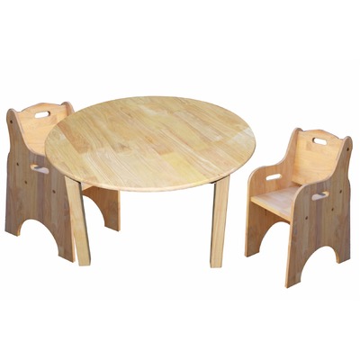 Medium round table and 2 toddler chairs