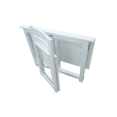 French White Foldable Teen Desk Set