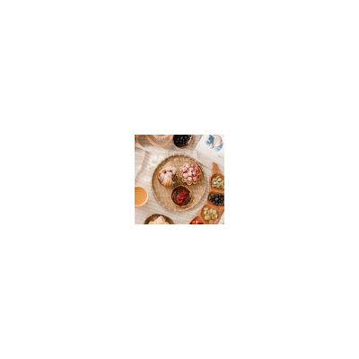 Bamboo Circle Trays Set Of 5