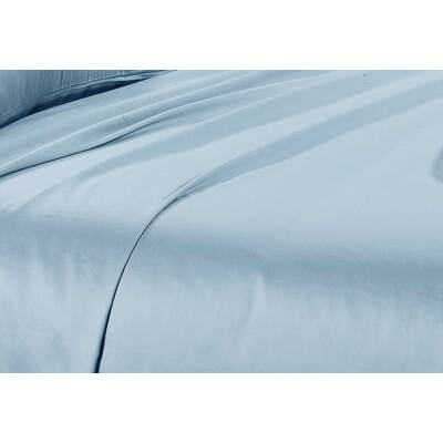 King Single Size 500TC Cotton Sateen Fitted Sheet (Blue Color)