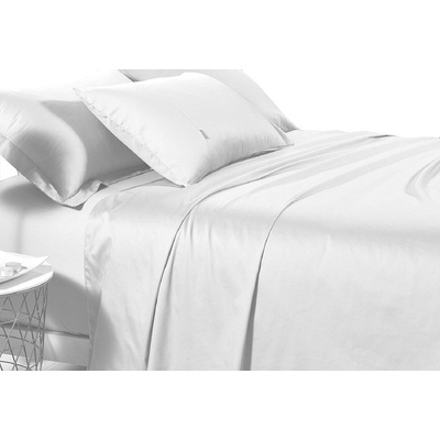 King Single Size 500TC Cotton Sateen Fitted Sheet (White Color)