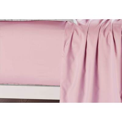 King Single Size Pink Color Fitted Sheet