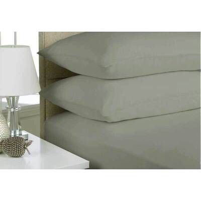 King Size Graphite Color Egyptian Cotton Flannelette Sheet Set (3PCS)