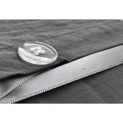 King Size Charcoal Vintage Washed Cotton Quilt Cover Set(3PCS)