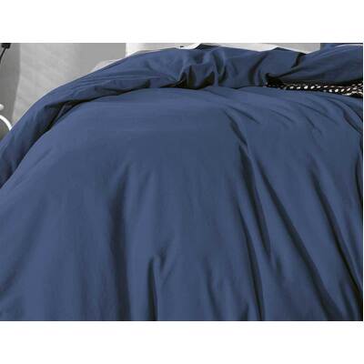 King Size Indigo Vintage Washed Cotton Quilt Cover Set(3PCS)