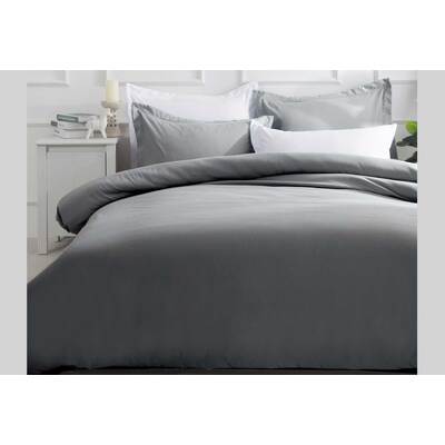 Single Size Slate Color Quilt Cover Set (2PCS)
