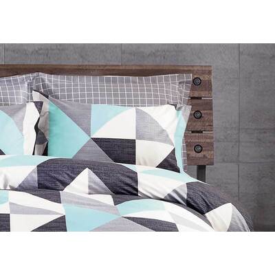 3PCS Super King Size Zig Zag Quilt Cover Set 