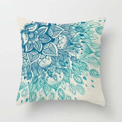 Aqua Blue Turquoise Cushion Covers 4pcs Pack