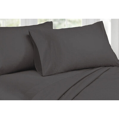 King Size 1000TC Cotton Rich Sheet Set (Charcoal Color)