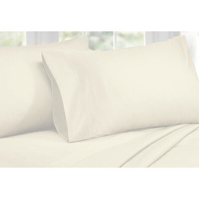 King Size 1000TC Cotton Rich Sheet Set (Ivory Color)