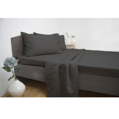King Size 1900TC Cotton Rich Sheet Set (Charcoal Color)