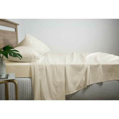 King Size 2500TC Cotton Rich Sheet Set (Linen Color)