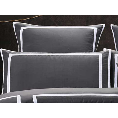King Size Charcoal and White Quilt Cover Set (3PCS)