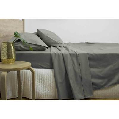 King Size 3000TC Cotton Rich Sheet Set (Charcoal Color)