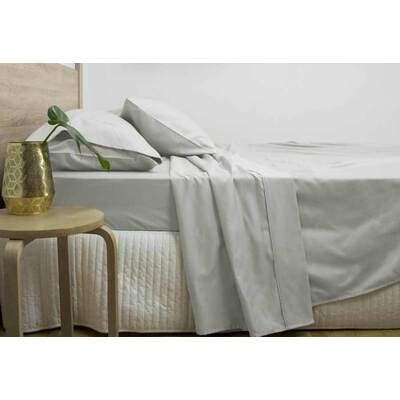 King Size 3000TC Cotton Rich Sheet Set (Silver Color)