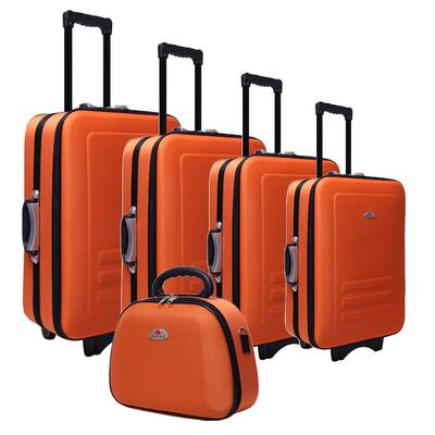 5pc Suitcase Trolley Travel Bag Luggage Set ORANGE