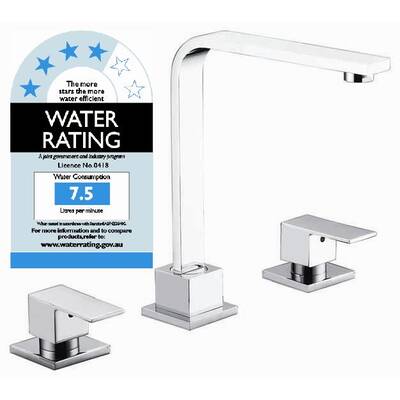 3pc Basin Tap Faucet Set - Bathroom Laundry Sink
