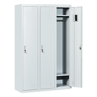 Three-Door Side by Side Office Gym Shed Storage Locker
