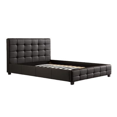 Queen Pu Leather Deluxe Bed Frame