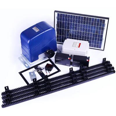 1000KG Auto Slide Sliding Gate Opener Automatic w Solar & 4m Rail