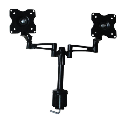 Two-Screen 10-25" Desk Monitor Tv Plasma Led Lcd Work Mount