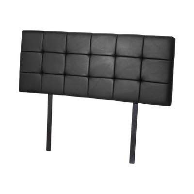 Pu Leather Double Bed Deluxe Headboard Bedhead - Black