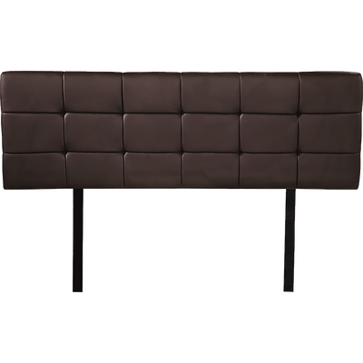 Pu Leather Double Bed Deluxe Headboard Bedhead - Brown