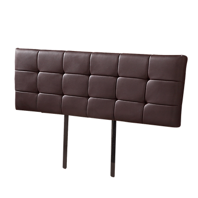 Pu Leather King Bed Deluxe Headboard Bedhead - Brown