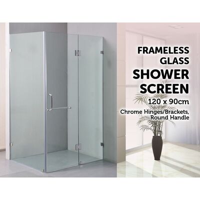 1200 x 900mm Frameless 10mm Glass Shower Screen By Della Francesca