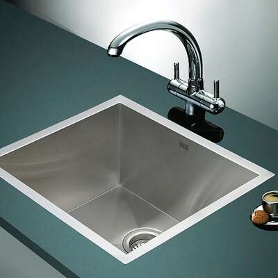 510x450mm Handmade 1.2mm Stainless Steel Undermount Topmount Kitchen Laundry Sink with Waste