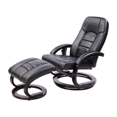 Premium Pu Leather Massage Chair Recliner Ottoman Lounge Remote Package
