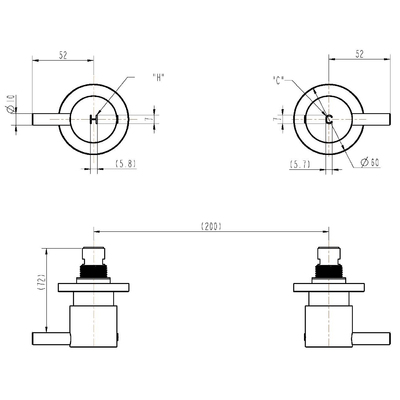 Chrome Bathroom Shower / Bath Mixer Set w/ WaterMark