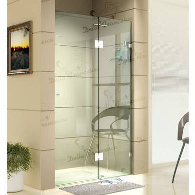 120 x 200cm Wall to Wall Frameless Shower Screen 10mm Glass By Della Francesca