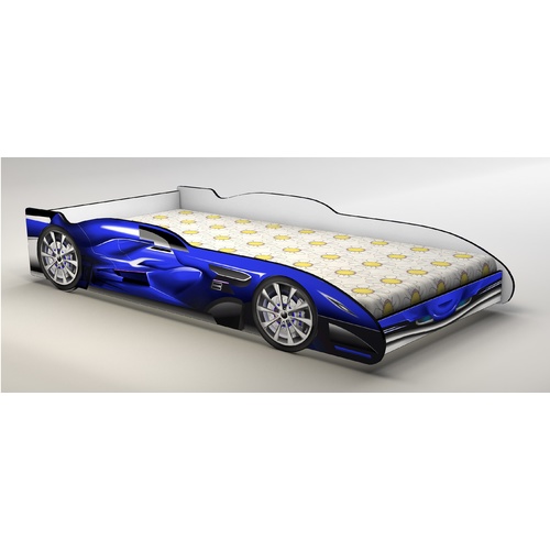 Blue Racing Car Bed Kids Race