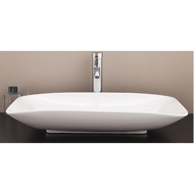 Bathroom Ceramic Rectangular Above Countertop Basin for Vanity