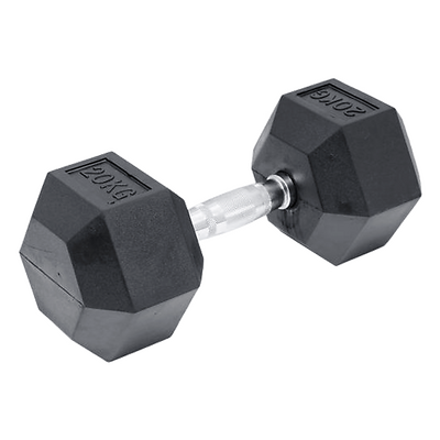 20Kg Commercial Rubber Hex Dumbbell Gym Weight